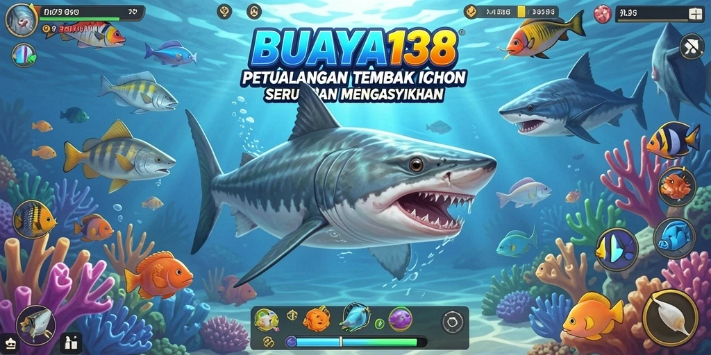 Tampilan gameplay seru BUAYA138 dengan aksi menembak ikan.